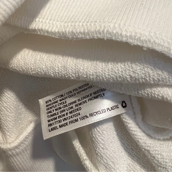 All in motion white long sleeve crew neck sweatshirt L - Picture 5 of 5